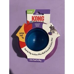 KONG Gyro Treat Dispensing Puzzle Catnip Infused Cat Activity Toy 4"